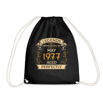 Birthday Legends est né en mai 1977 - Sac de sport léger - noir - Devant