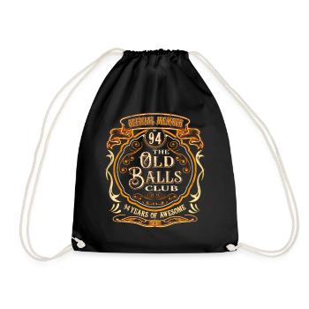 94 Jahre The Old Balls Club 94. Geburtstag - Turnbeutel - Schwarz - Vorne
