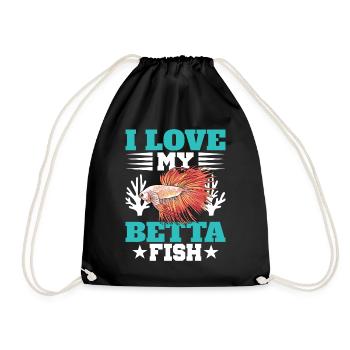 I Love My Betta Fish Splendens Siamesischer Kampff - Turnbeutel - Schwarz - Vorne