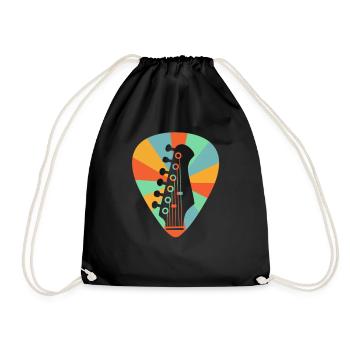 Guitare électrique Guitariste Guitare acoustique Musicien - Sac de sport léger - noir - Devant
