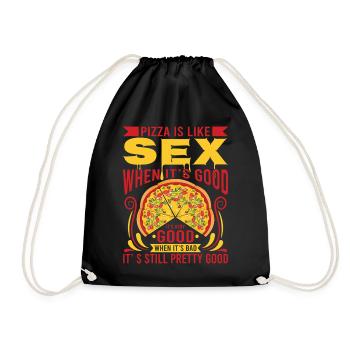 Chef Koch Pizza Pizzakoch Pizzeria Restaurant - Drawstring Bag - black - Front