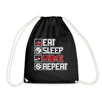 Drôle de tenue d’anime! Japon Comic Cartoon Anime - Sac de sport léger - noir - Devant
