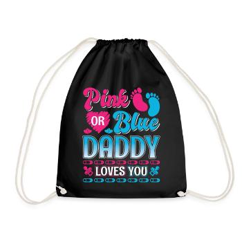 Papa Fille Père Bébé Enfants Fille Garçon - Sac de sport léger - noir - Devant