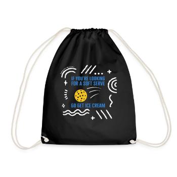 If You're Looking For A Soft Serve Go Get Ice - Drawstring Bag - black - Front