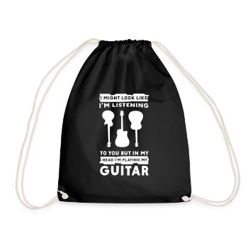 Guitare électrique Guitariste Guitare acoustique Musicien - Sac de sport léger - noir - Devant