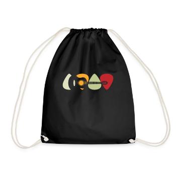 Guitare électrique Guitariste Guitare acoustique Musicien - Sac de sport léger - noir - Devant