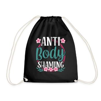 Anti Body Shaming Bodyshaming Annoyance Stop - Drawstring Bag - black - Front