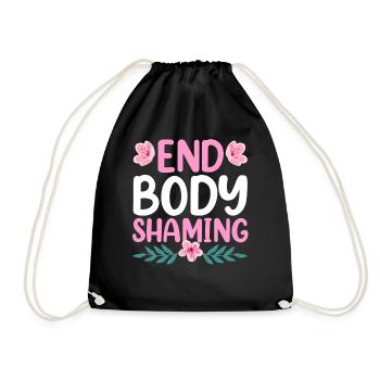 Body Shaming Stop Anger Stop Body Shaming - Drawstring Bag - black - Front