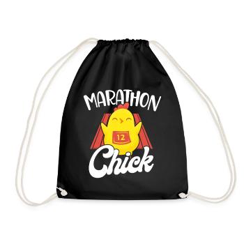 Running Runner Half Marathon - Drawstring Bag - black - Front