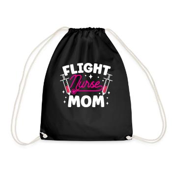 Flight Nurse Mama Flight Doctor Flight Nurse - Drawstring Bag - black - Front
