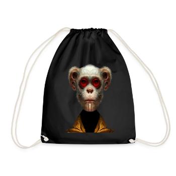 Modern Monkey - Drawstring Bag - black - Front