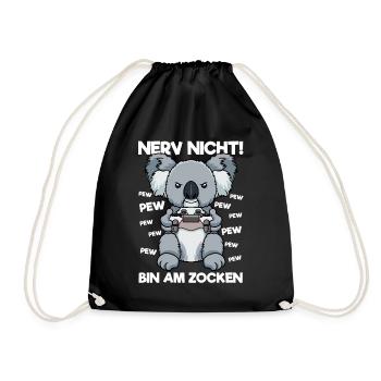 Nerve pas je suis au jeu de jeu koala - Sac de sport léger - noir - Devant