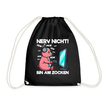 Nerf pas je suis au cochon de jeu de jeu - Sac de sport léger - noir - Devant