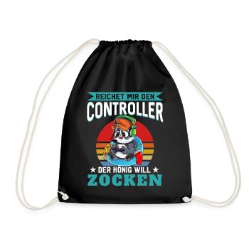 Reichet Mir Den Controller Ihr Narren Der König Wi - Turnbeutel - Schwarz - Vorne