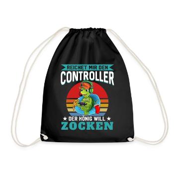 Reichet Mir Den Controller Ihr Narren Der König Wi - Turnbeutel - Schwarz - Vorne