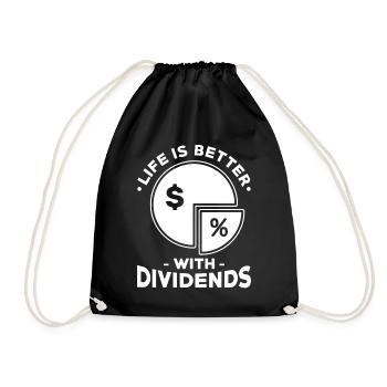 Dividend Shareholder Shares - Drawstring Bag - black - Front