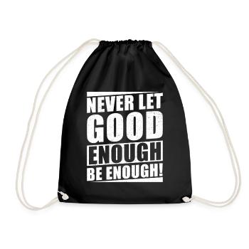 Motivation Success Goals Saying - Drawstring Bag - black - Front