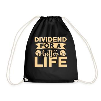 Dividend Shareholder Shares - Drawstring Bag - black - Front