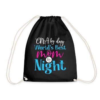 CNA de jour la meilleure mère du monde la nuit - Sac de sport léger - noir - Devant