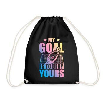 Goalkeeper Football Saying - Drawstring Bag - black - Front