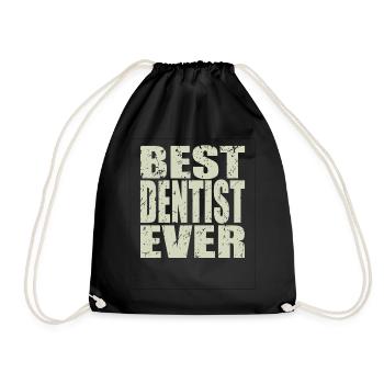 Best Dentist ever Dentist Gift - Drawstring Bag - black - Front