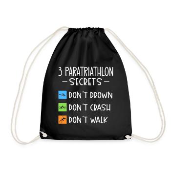 Les secrets du paratriathlon Ne pas se noyer, tomber - Sac de sport léger - noir - Devant