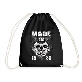 Fabriqué en 1986 Vintage Retro Limited Edition - Sac de sport léger - noir - Devant