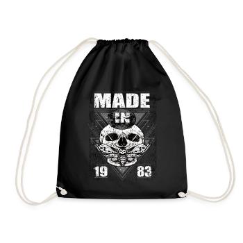 Fabriqué en 1983 Vintage Retro Limited Edition - Sac de sport léger - noir - Devant