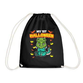 My First Halloween Scary Hallow's Eve Birthday - Turnbeutel - Schwarz - Vorne