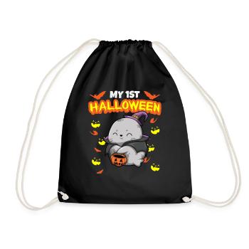 My First Halloween Scary Hallow's Eve Birthday - Turnbeutel - Schwarz - Vorne