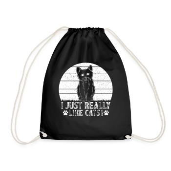 Amoureux des chats Drôles de chats que j’aime vraiment - Sac de sport léger - noir - Devant