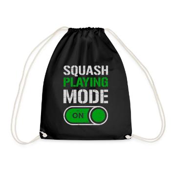 Squash-Spielmodus beim Spielen von Serve Racket Player - Turnbeutel - Schwarz - Vorne