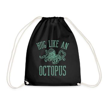 Umarmung wie ein Oktopus für einen Seetaucher - Turnbeutel - Schwarz - Vorne