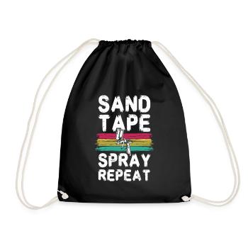 Répétition de pulvérisation de ruban de sable pour une couleur de peinture de maison - Sac de sport léger - noir - Devant