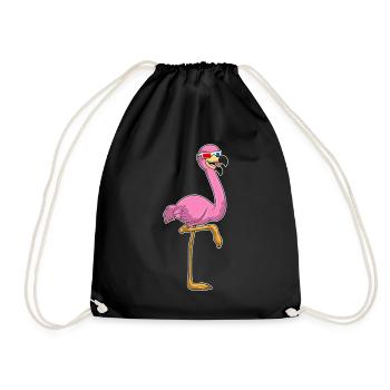 Lunettes Flamant Rose - Sac de sport léger - noir - Devant