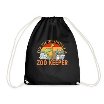 Zoowärter Wildtiere Zoowärter Natur Zootier - Turnbeutel - Schwarz - Vorne
