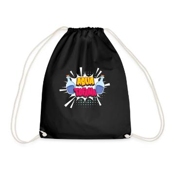 Aqua Tofana Vintage Poison Bottle Skull Pop Art - Drawstring Bag - black - Front