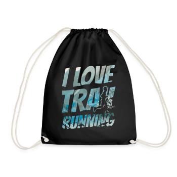 J’adore le trail running coureur de trail - Sac de sport léger - noir - Devant
