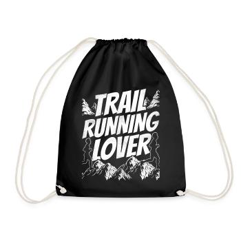 Trail Running Lovers Race Runner Trail Running - Drawstring Bag - black - Front
