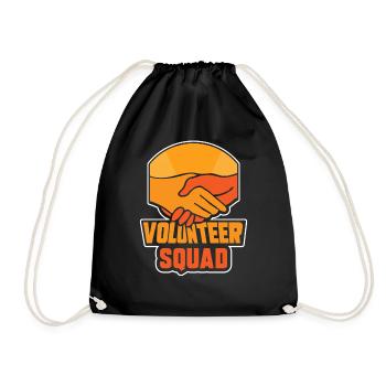 Volunteer Team Profession Volunteer - Drawstring Bag - black - Front