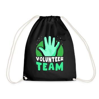 Volunteer Team Profession Volunteer - Drawstring Bag - black - Front