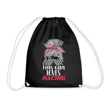 Racing Race Sunglasses Girl This - Drawstring Bag - black - Front
