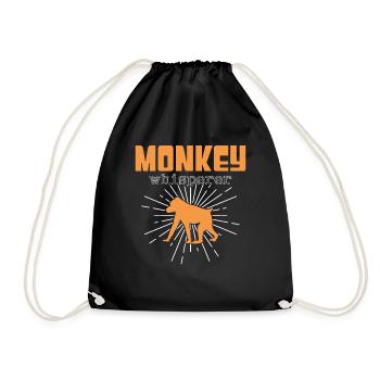 Monkey Whisperer - Drawstring Bag - black - Front