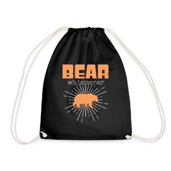 Chuchoteur d’ours - Sac de sport léger - noir - Devant
