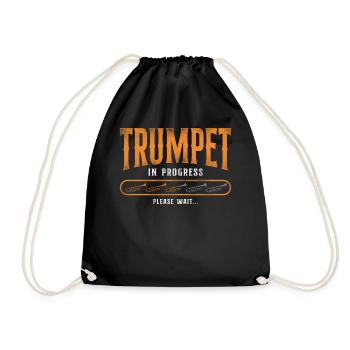 Trumpet Player Vintage Trumpeter - Turnbeutel - Schwarz - Vorne