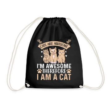 Les chats drôles sont fantastiques Je suis fantastisc - Sac de sport léger - noir - Devant
