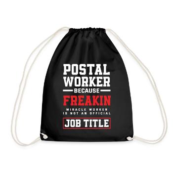 Postal clerk Profession Job - Drawstring Bag - black - Front