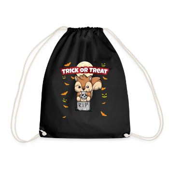 Trick Or Treat Scary Creepy Halloween Monster - Turnbeutel - Schwarz - Vorne