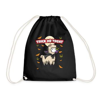 Trick Or Treat Scary Creepy Halloween Monster - Drawstring Bag - black - Front