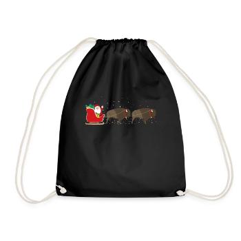 Traîneau du Père Noël buffalo - Funnier - Sac de sport léger - noir - Devant